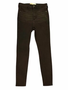 Abercrombie & Fitch Women's Legging Jeans Black High Rise Stretch Size 2S Short